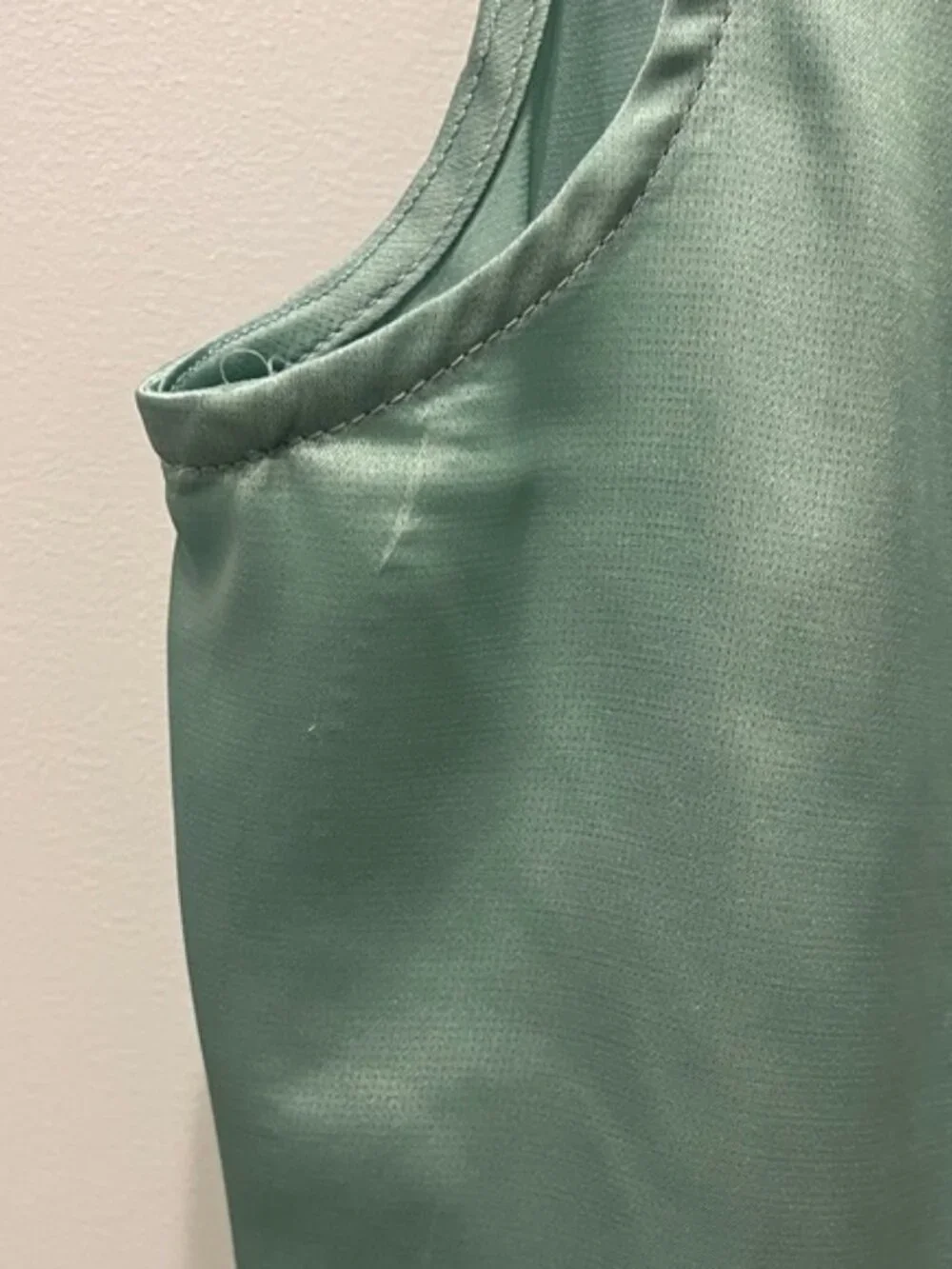 Kate Spade Mint Green Sleeveless Blouse with Embellished Collar